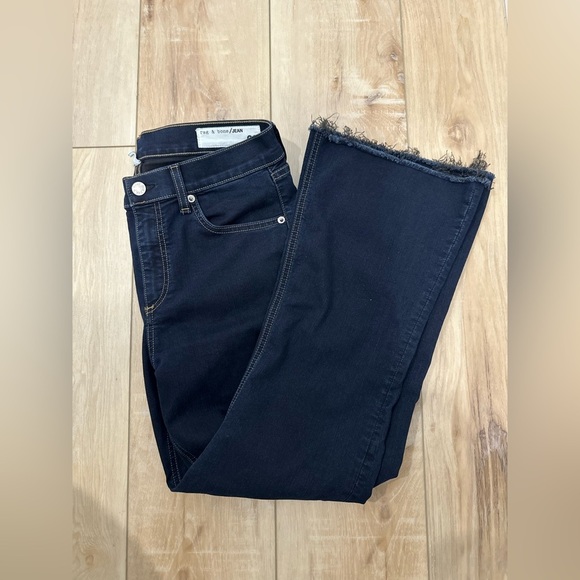 NWOT- RAG N BONE 10” RISE CROP FLARE JEANS - Picture 3 of 11